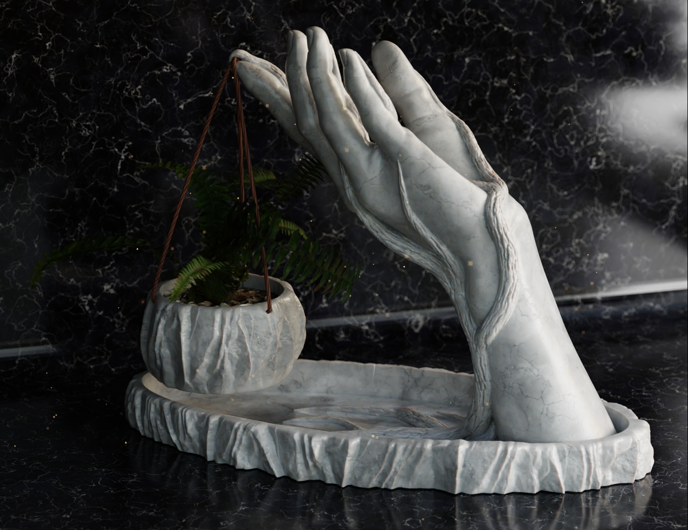 Vaso di Design- mano con vaso