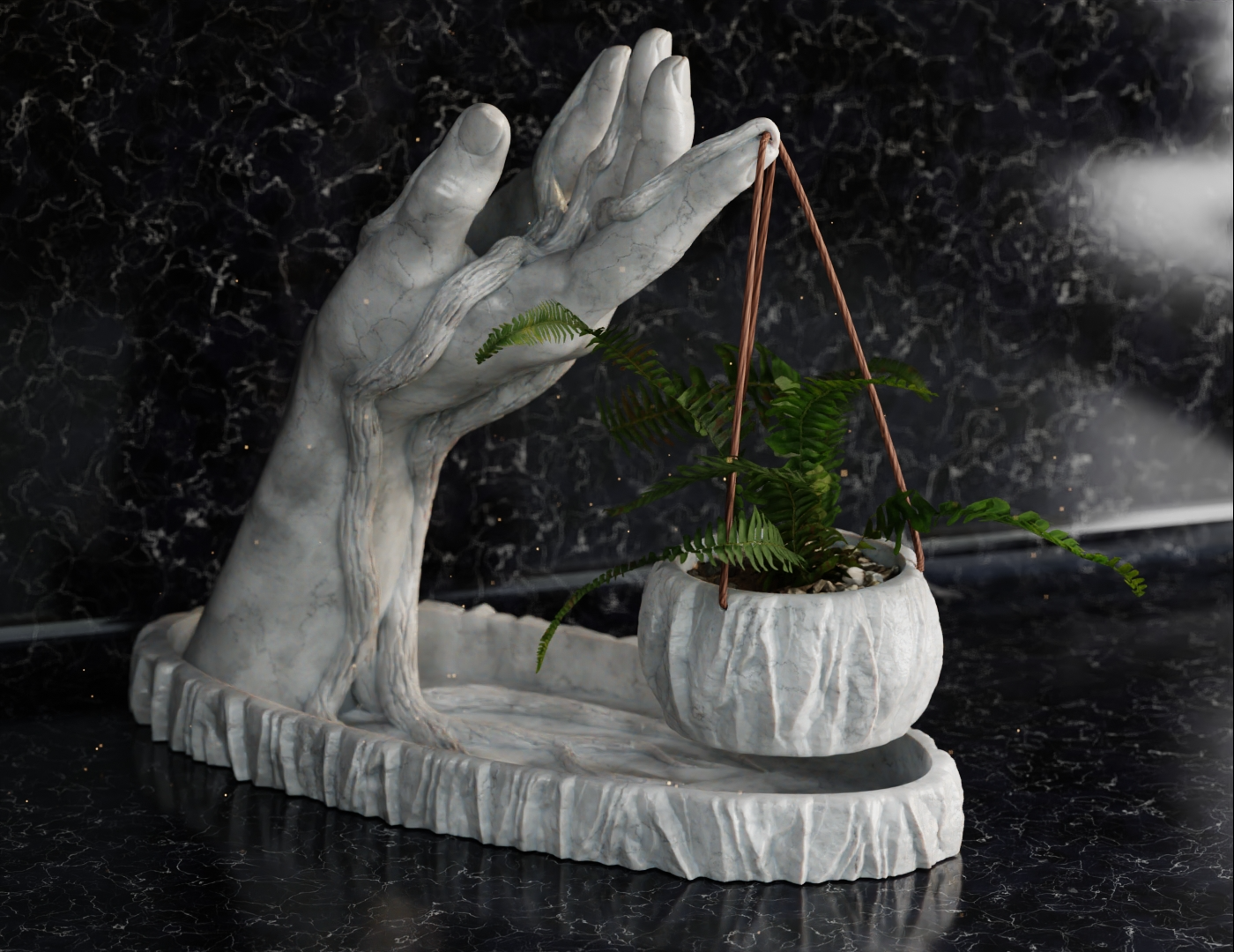 Vaso di Design- mano con vaso