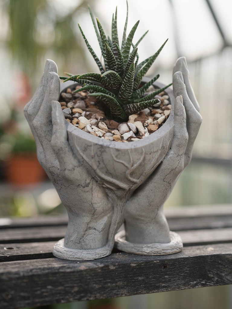 Vaso di Design-Mani con cuore