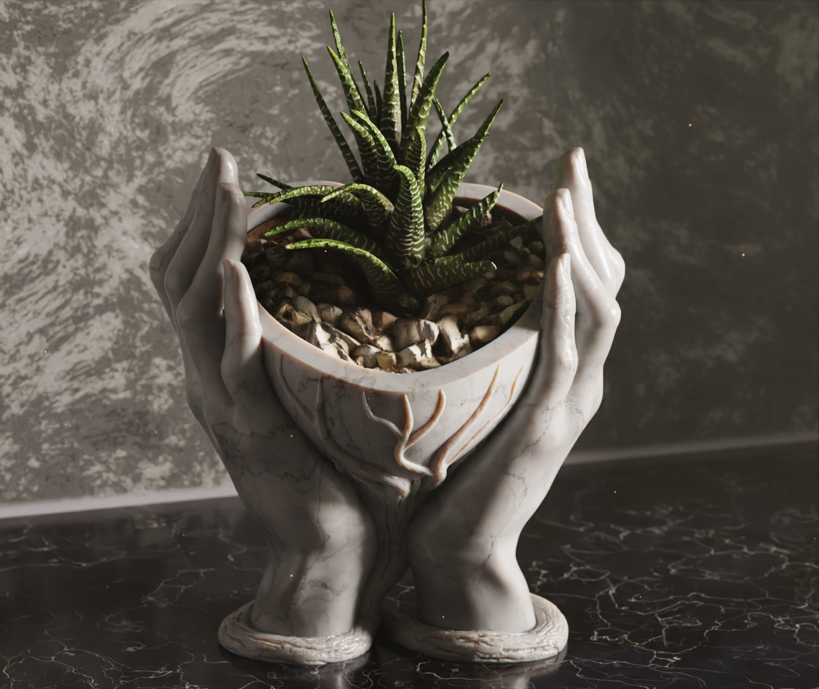 Vaso di Design-Mani con cuore