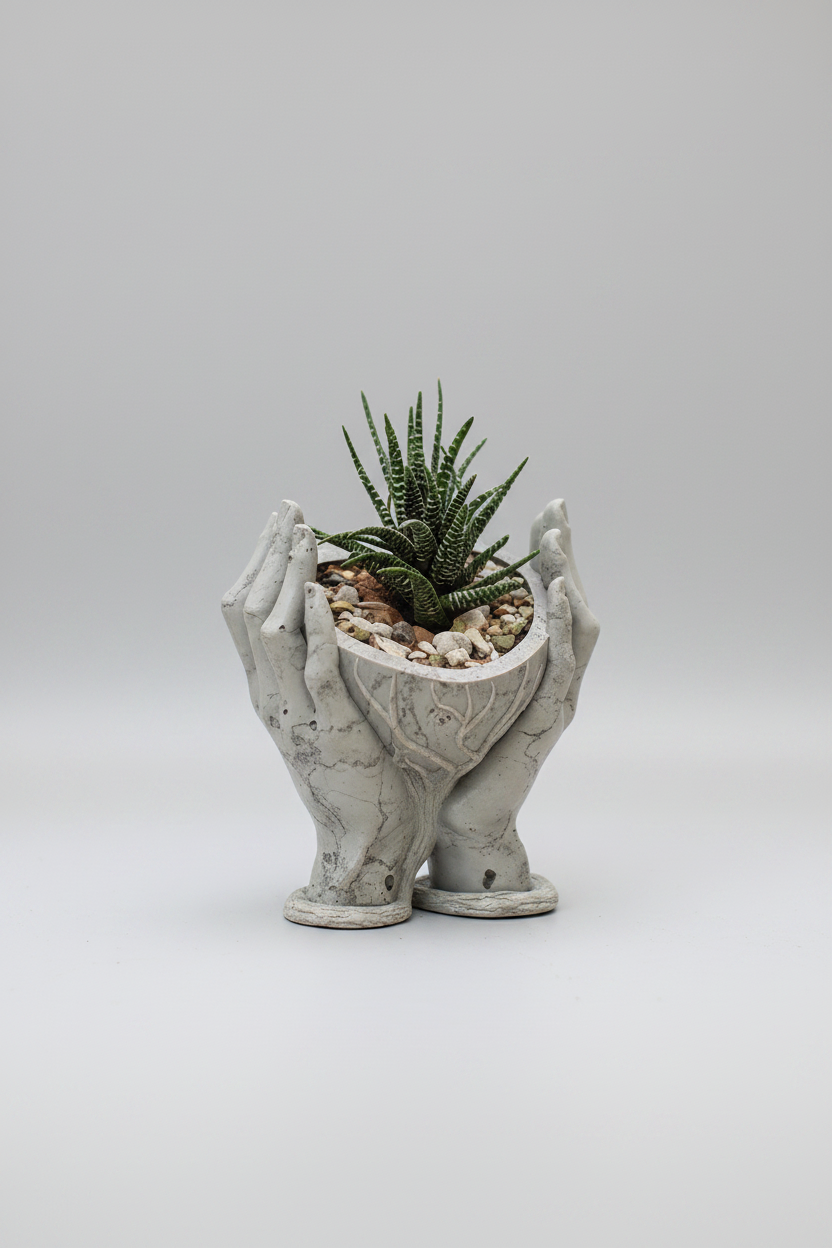 Vaso di Design-Mani con cuore
