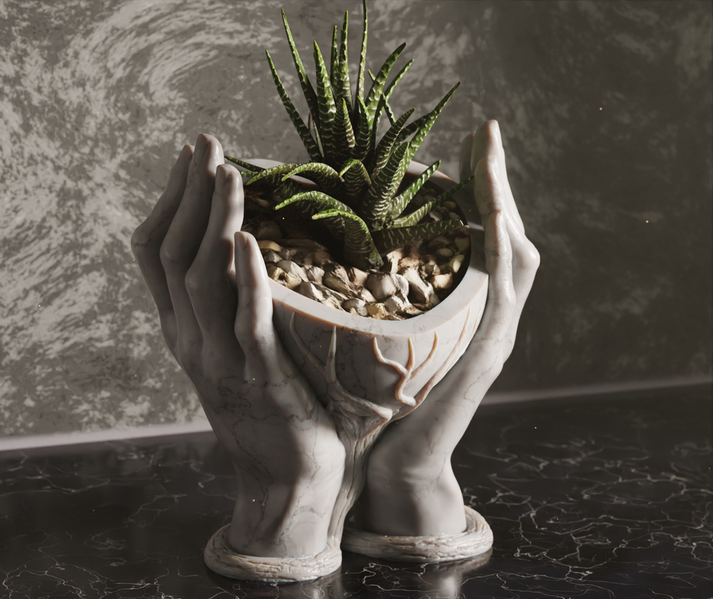 Vaso di Design-Mani con cuore