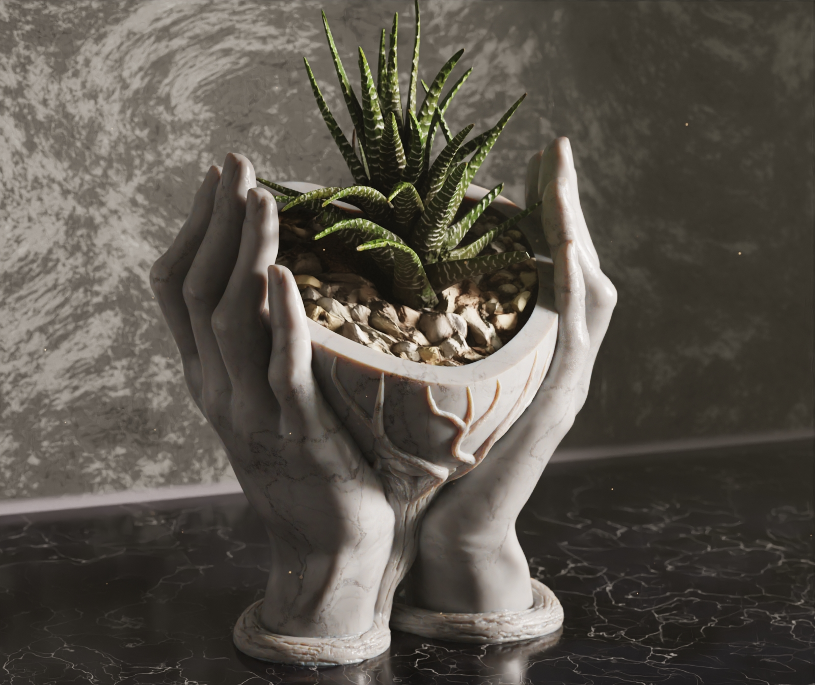 Vaso di Design-Mani con cuore